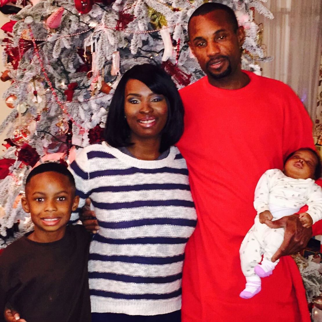 Candi Miller with her husband, Alex Cardenas; son Christian; and daughter Turiya, whom she named after her sister.