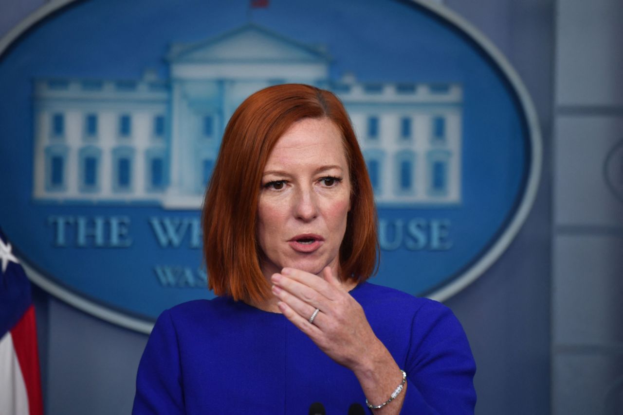 White House Press Secretary Jennifer Psaki speaks during the daily press briefing on December 7, in the Brady Briefing Room of the White House in Washington, DC. 