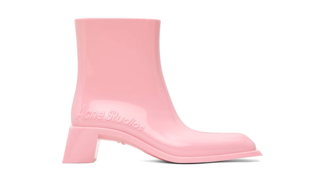 Acne Studios Pink Rubber Boots