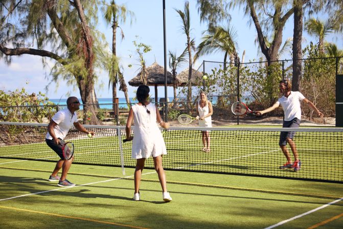 For landlubbers, there’s always tennis, on a perfectly manicured court, sheltered away near the main villa.