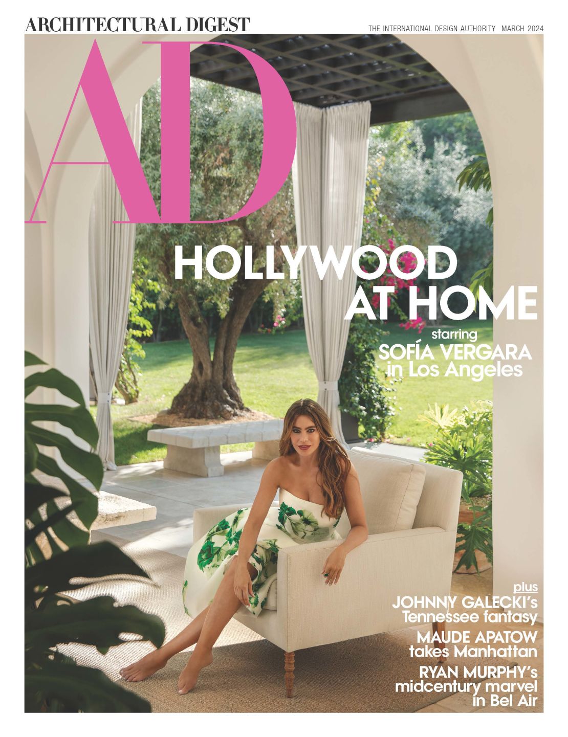 Sofía Vergara is the March cover star of Architectural Digest's "Hollywood at Home" issue.