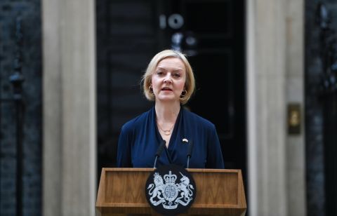 On October 20, Liz Truss issued a resignation statement outside 10 Downing Street in London, England.