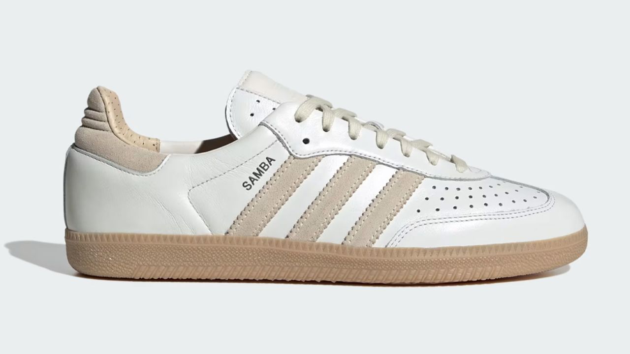 Adidas Samba OG Shoes in Core White / Wonder White / Magic Beige