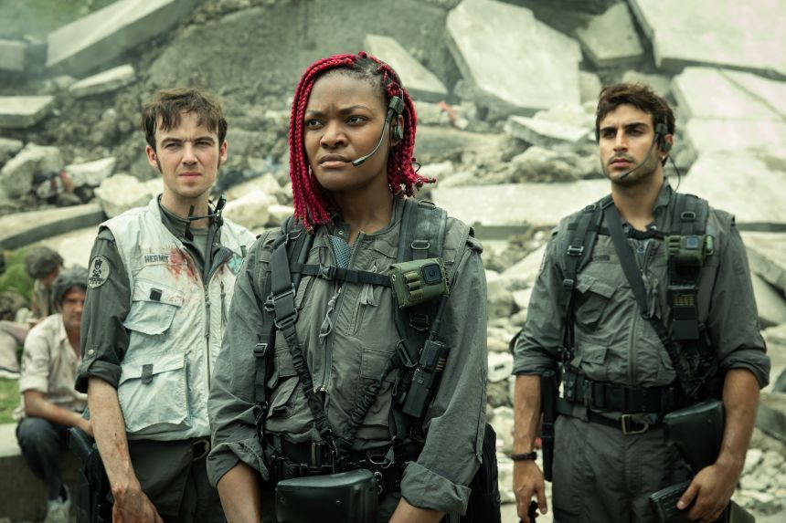 Alex Lawther, Diêm Camille and Moe Bar-El as Rashidi in FX's 
