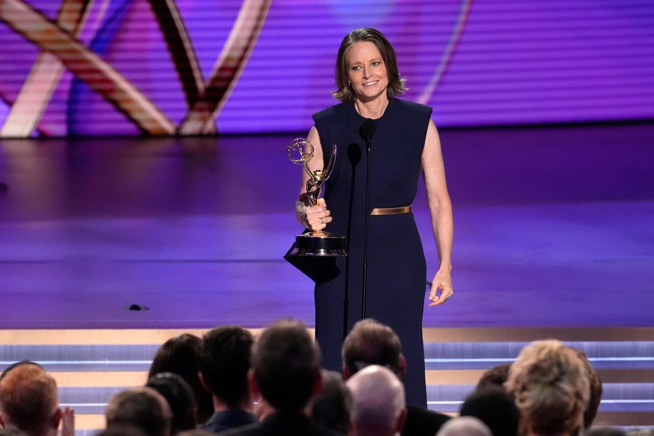 Jodie Foster accepts the award for outstanding lead actress in a limited series, anthology or TV movie.