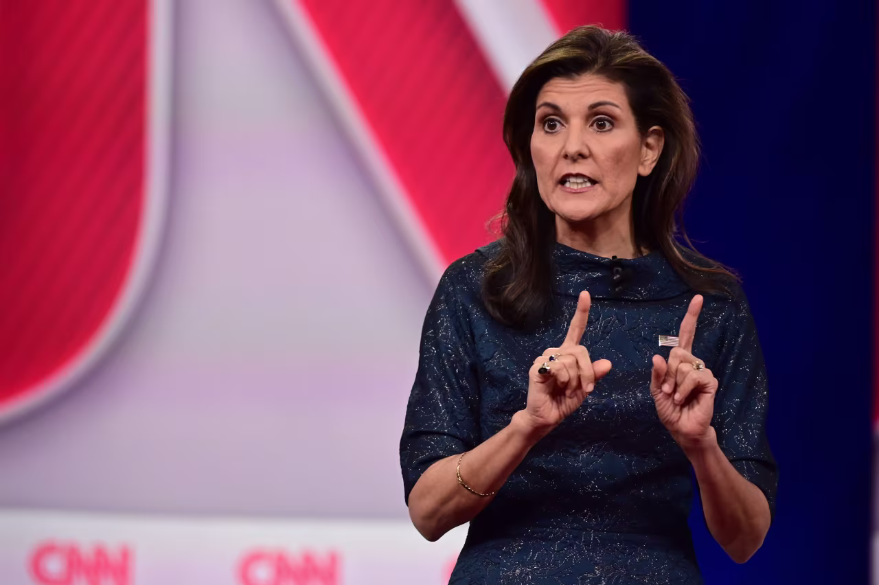 Former South Carolina Gov. Nikki Haley participates in a CNN Republican Presidential Town Hall moderated by CNN’s Jake Tapper at New England College in Henniker, New Hampshire, on January 18, 2024.