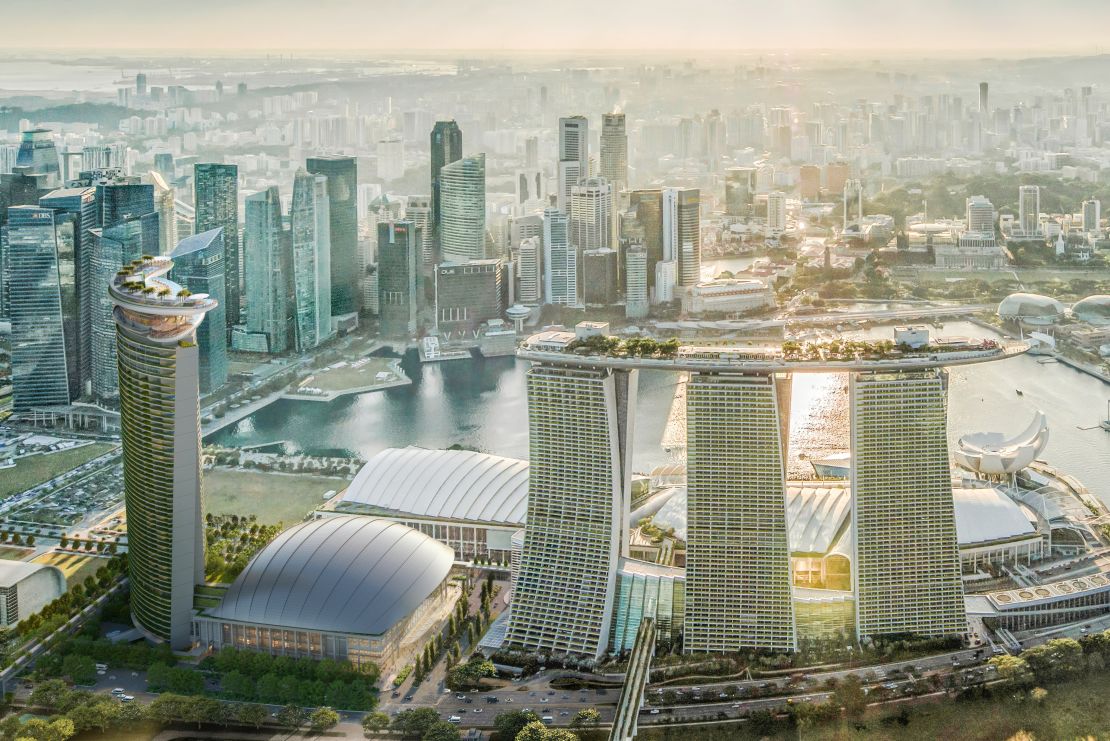 A digital rendering shows the the site of the new tower and entertainment venue, both of which are expected to open in 2031.