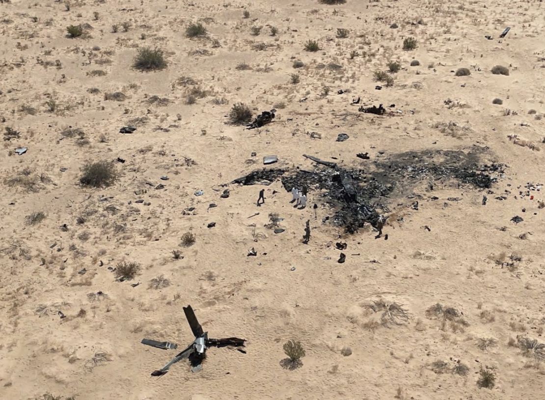 Aerial wreckage photo from USMC investigative report