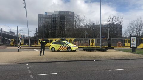 The scene in Utrecht was quickly locked down by police and emergency responders. 