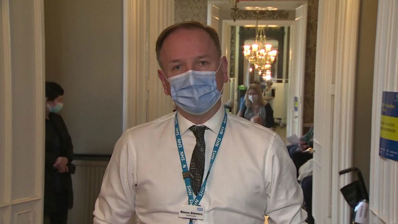 National Health Service England chief Simon Stevens.