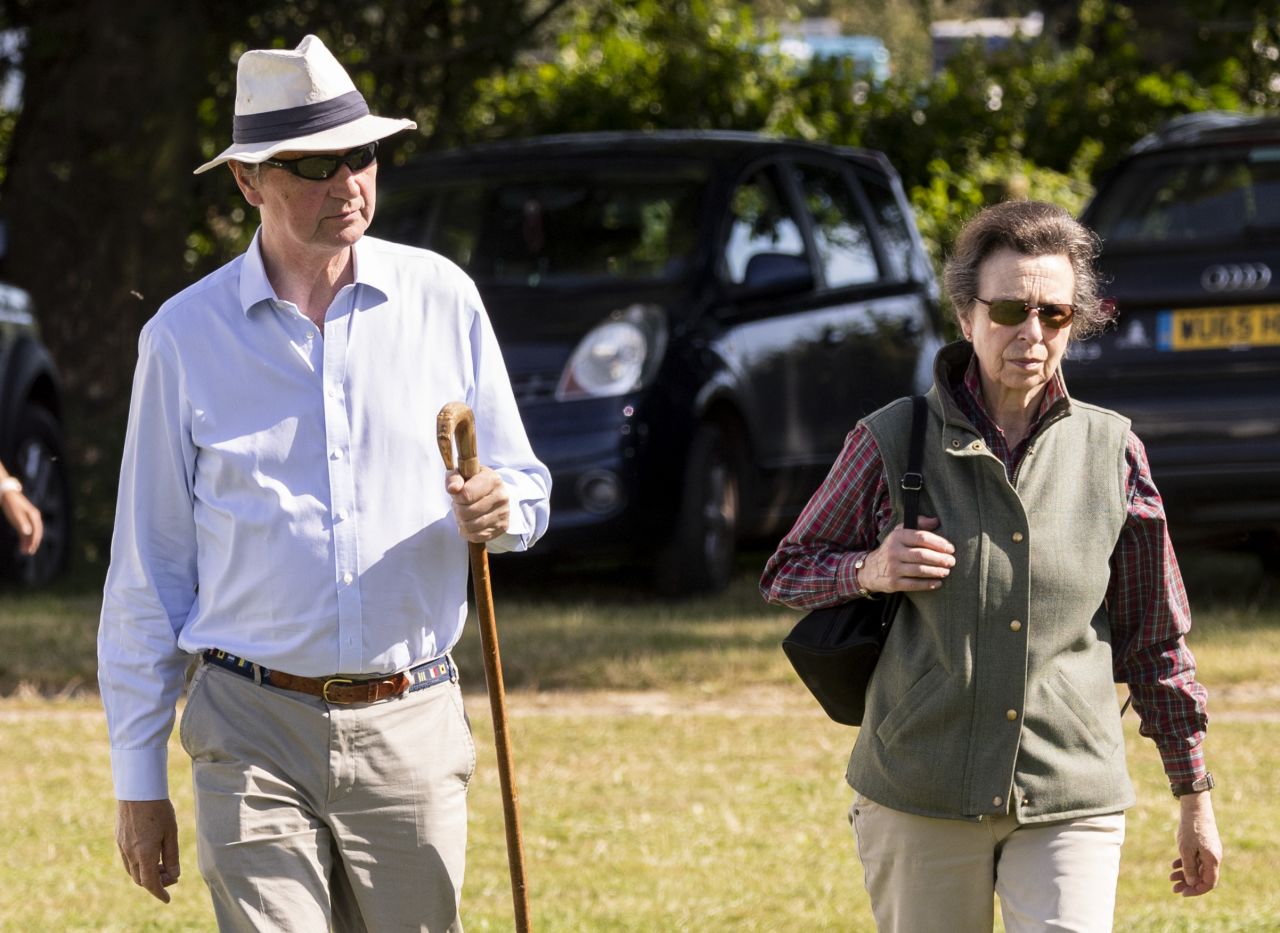 ?Princess Anne, Princess Royal and Timothy Laurence at The Gatcombe Horse Trials at Gatcombe Park on September 14, 2019 in Stroud, England. 