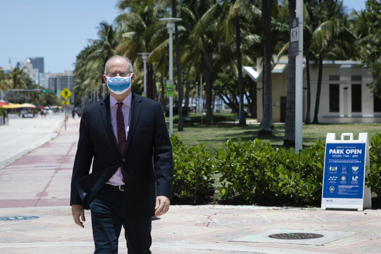 Miami Beach Mayor Dan Gelber is pictured in Miami Beach, Florida, on June 16.