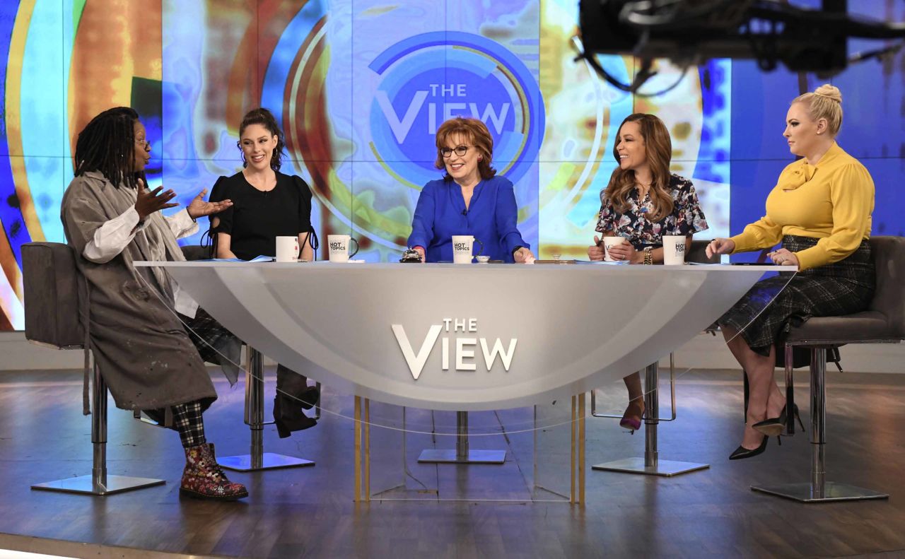 Presenters of Walt Disney Television's show "The View"?are pictured on set in March 2019.