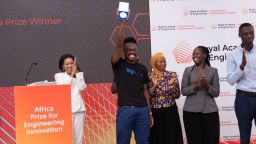Kenyan entrepeneur Elly Savatia won this year's Africa Prize for Engineering Innovation with his app Terp 360, which translates speech into sign language in real time, using AI-powered 3D avatars.