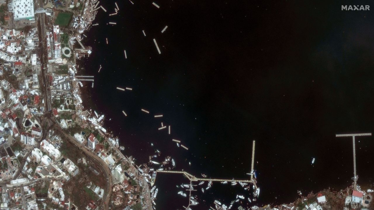 A marina in Acapulco Bay, Mexico, on October 26, 2023.