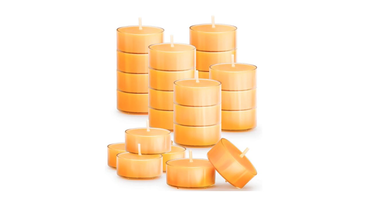 Aglary Pure Beeswax Tealight Candles, 25 Count cnnu.jpg