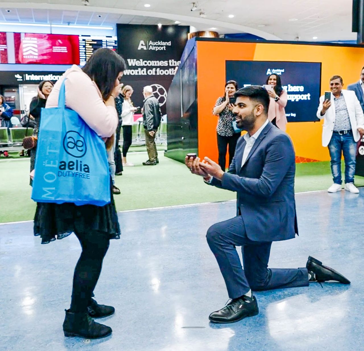 Shukla's arrival was nearly derailed by a canceled flight and lost luggage.