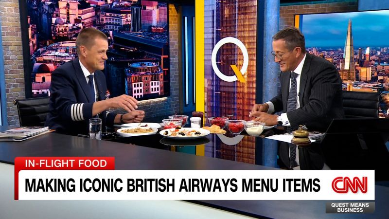 Richard Quest Explores the History of British Airways Menu Items