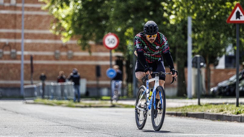 He’s training for the biggest race of his life – but his family is trapped in starving Gaza