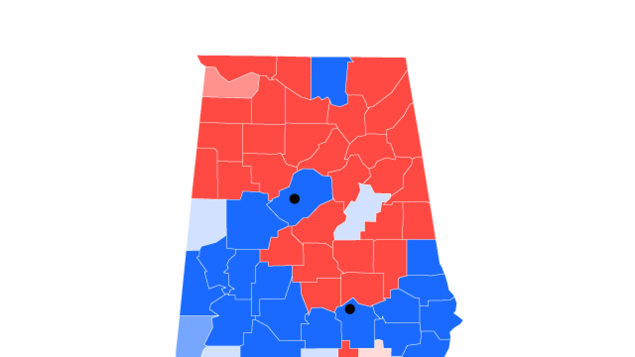 county map results - (Birmingham)