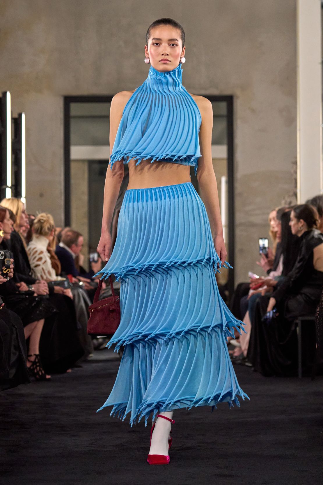 The Alaïa show took place in the building of its Paris atelier...