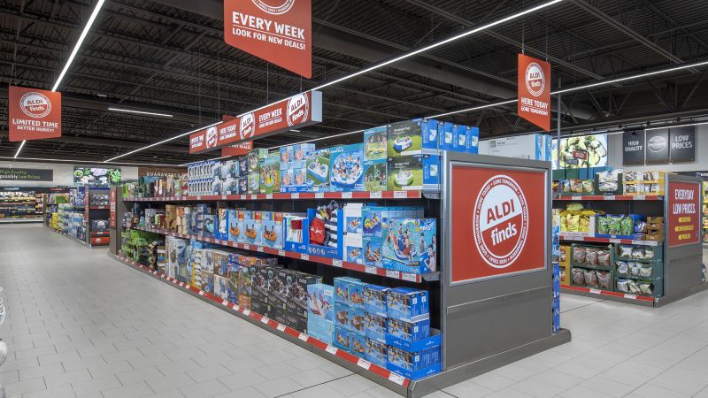 Aldi’s ‘aisle of shame’ is a middle row of goodies that have nothing to do with groceries. Shoppers are huge fans of it