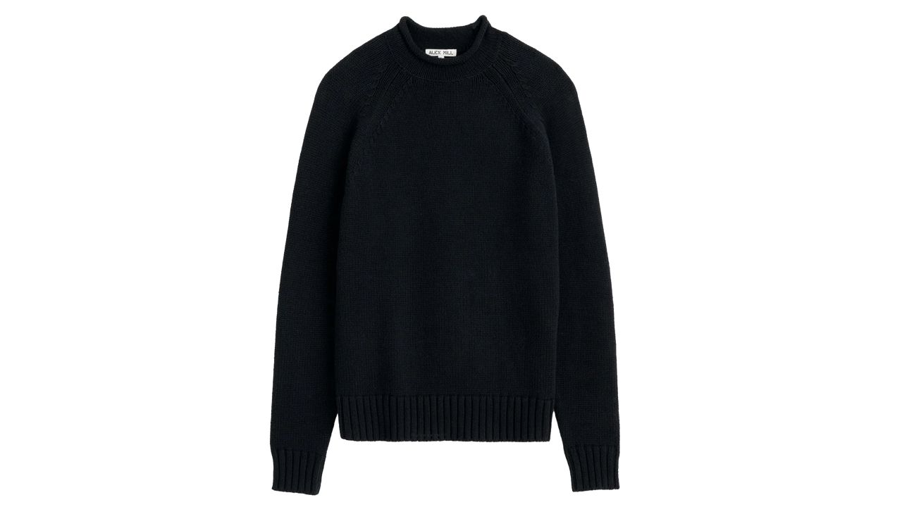 alex mill alex sweater in black