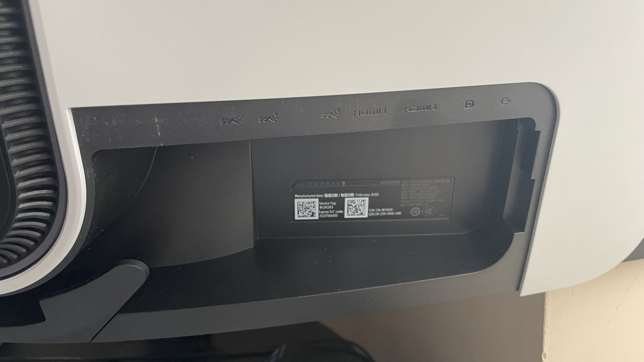 alienware curved monitor ports