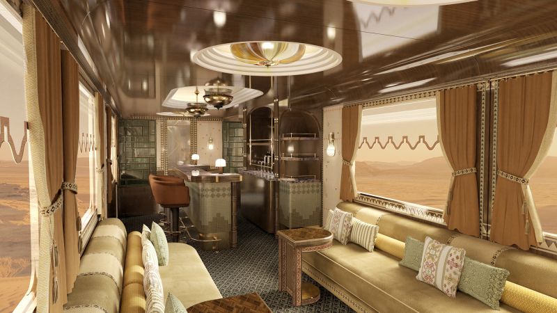 The Middle East's first super-luxury train will gleam gold