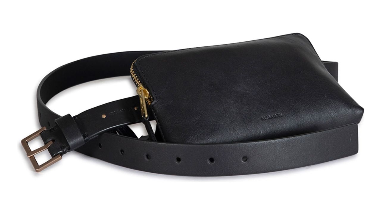 AllSaints Zip Leather Belt Bag