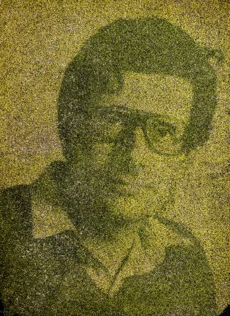 “The Pigment Change” series has a chapter called “Family Album,” in which Romero projects a negative onto live watercress, using the plants’ natural photosynthesis to create areas of light and dark. This portrait shows her father, who gave Romero her first Canon AE-1 camera, allowing her to join her first photography course. “The original artwork lasted about four days. I could dry-freeze these artworks to preserve them, but the whole point is that they disappear,” she said.