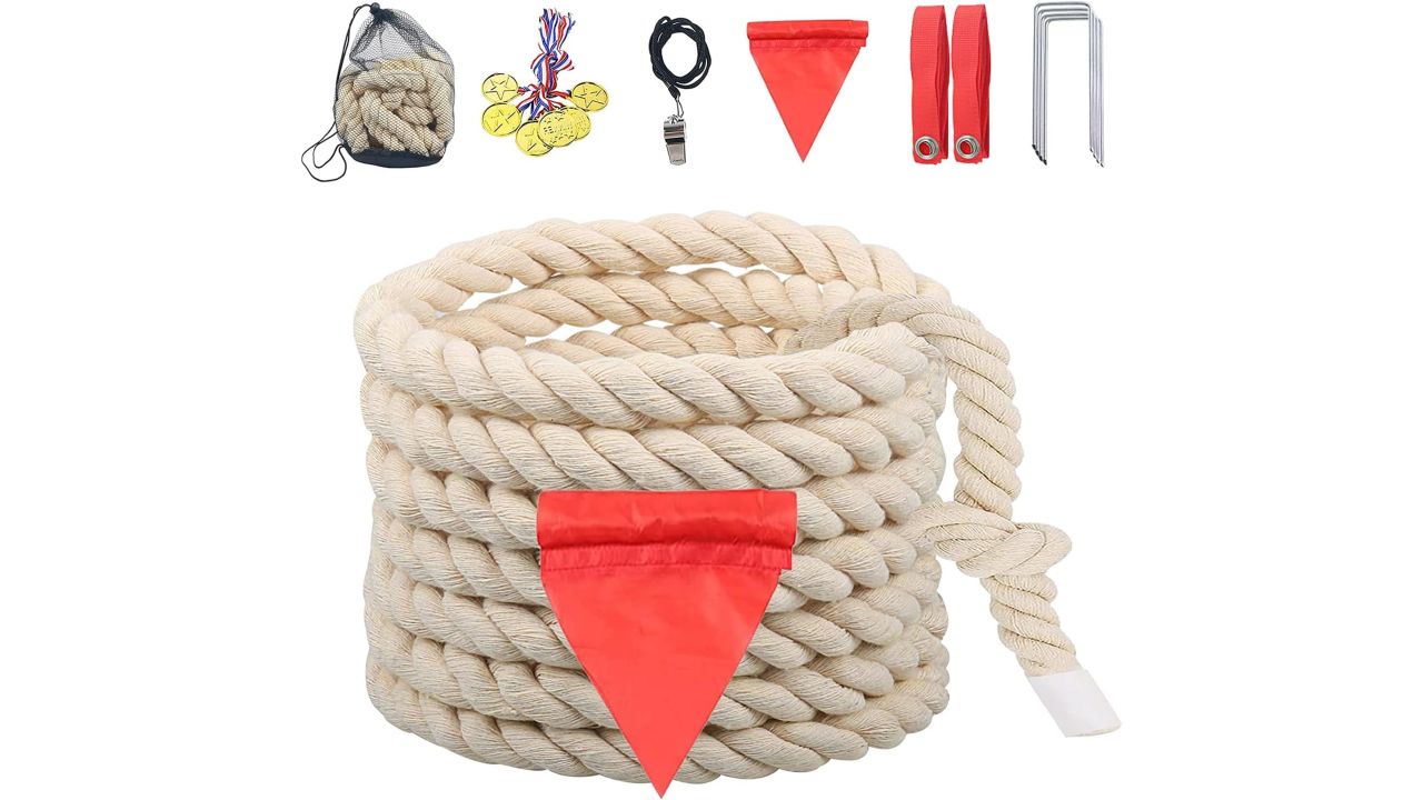 alytree tug of war rope set in white