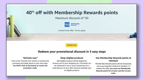 Targeted American Express card members may be able to get 40% off at Amazon for up to $50 in savings, or one of several other offers.