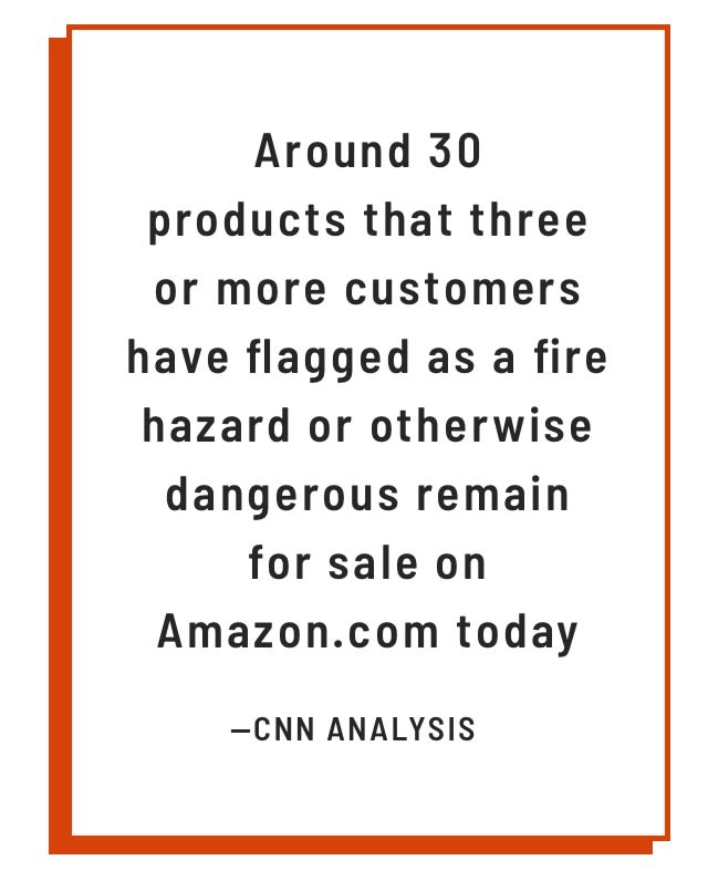 Dozens of 's own products have been reported as dangerous -- melting,  exploding or even bursting into flames. Many are still on the market