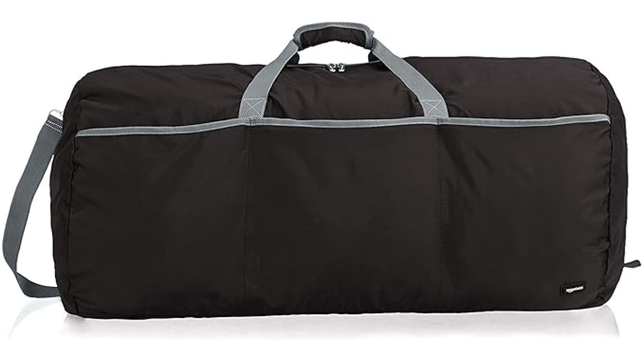 Amazon Basics Large Nylon Duffel Bag stock photo