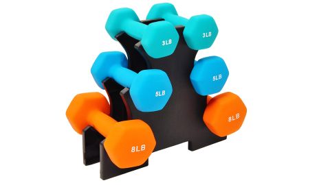 Amazon Basics Neoprene Coated Dumbbell Hand Weight Set