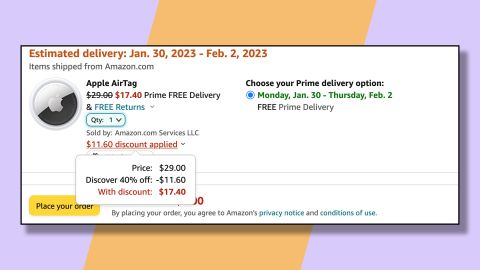 Grab Apple AirTags for under $20 if you're targeted for 40% off Amazon's Discover card.