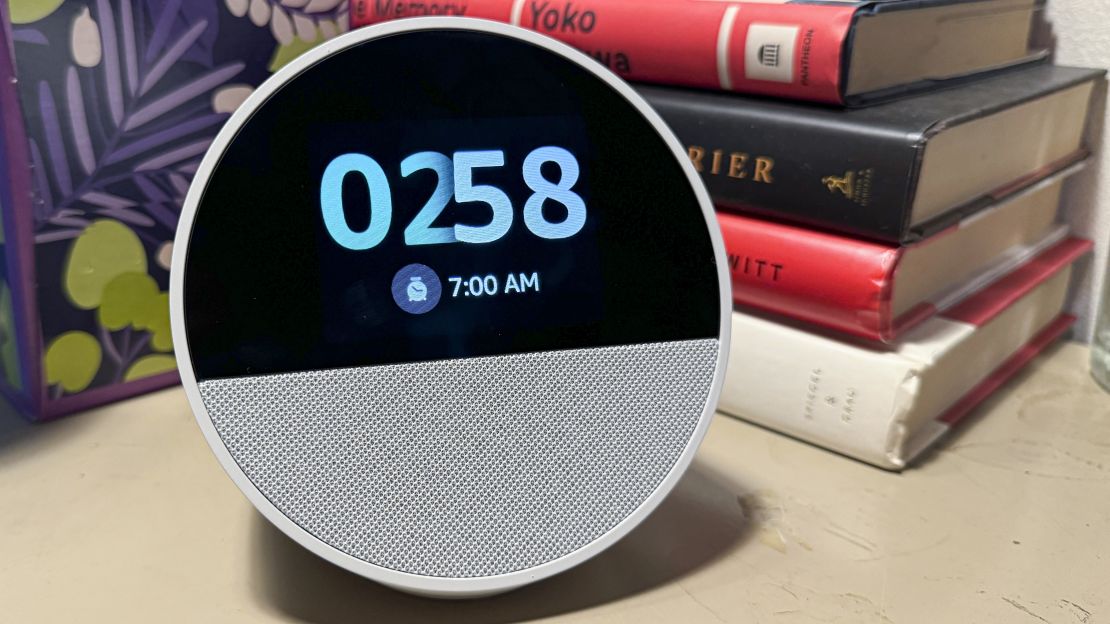 The time reads 2:58 on the Amazon Echo Spot