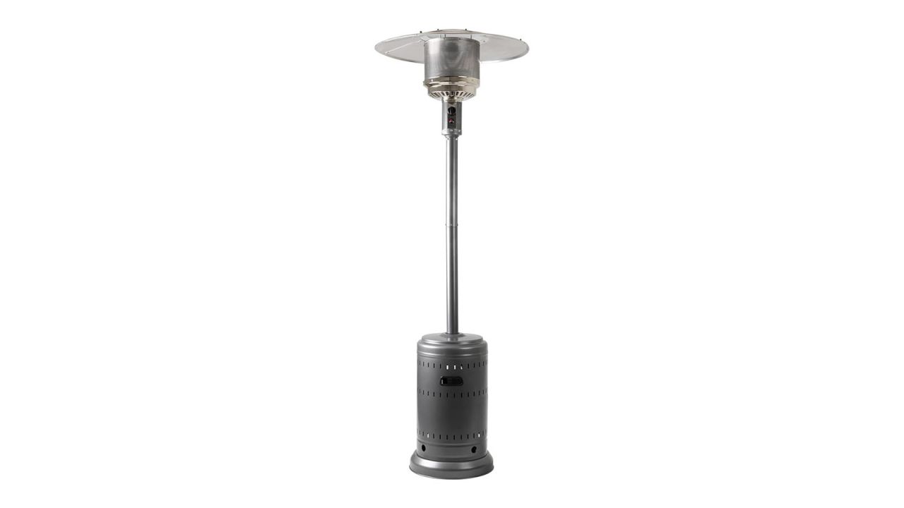 Amazon Basics outdoor patio heater against white background.