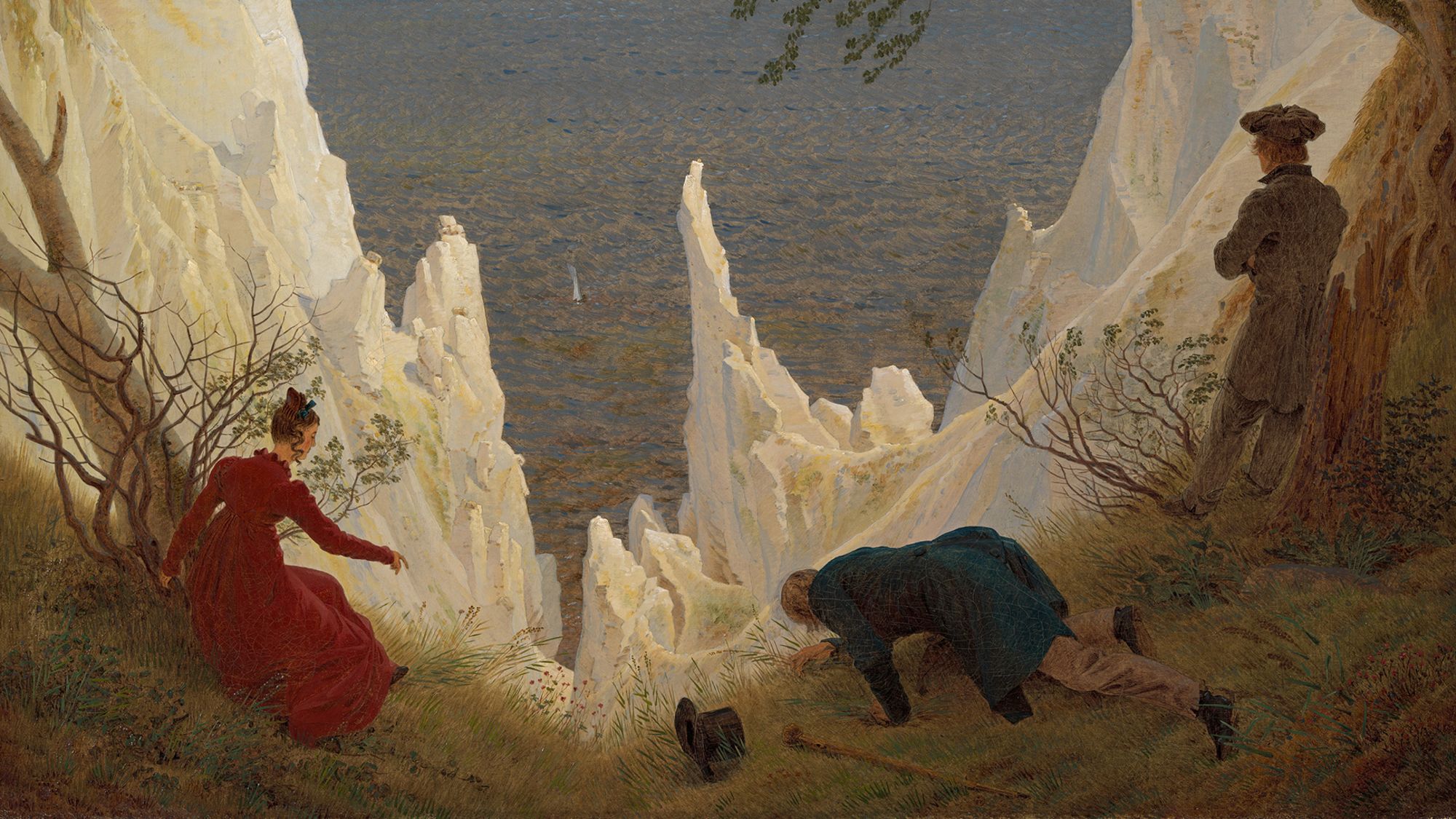 Caspar David Friedrich's painting "Chalk Cliffs on Rügen."