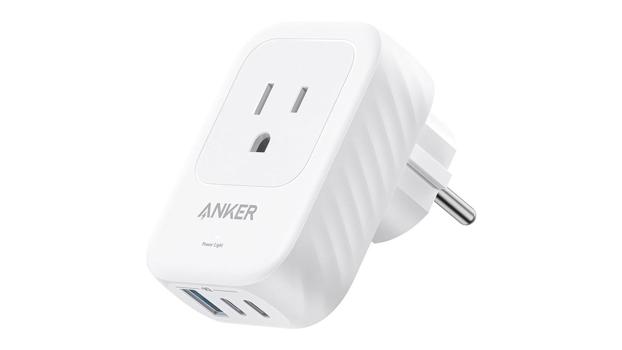 A photo of an Anker European Plug Adapter