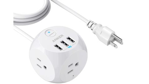 Anker Power Strip with USB, 5 ft Extension Cord, PowerPort Cube USB with 3 Outlets