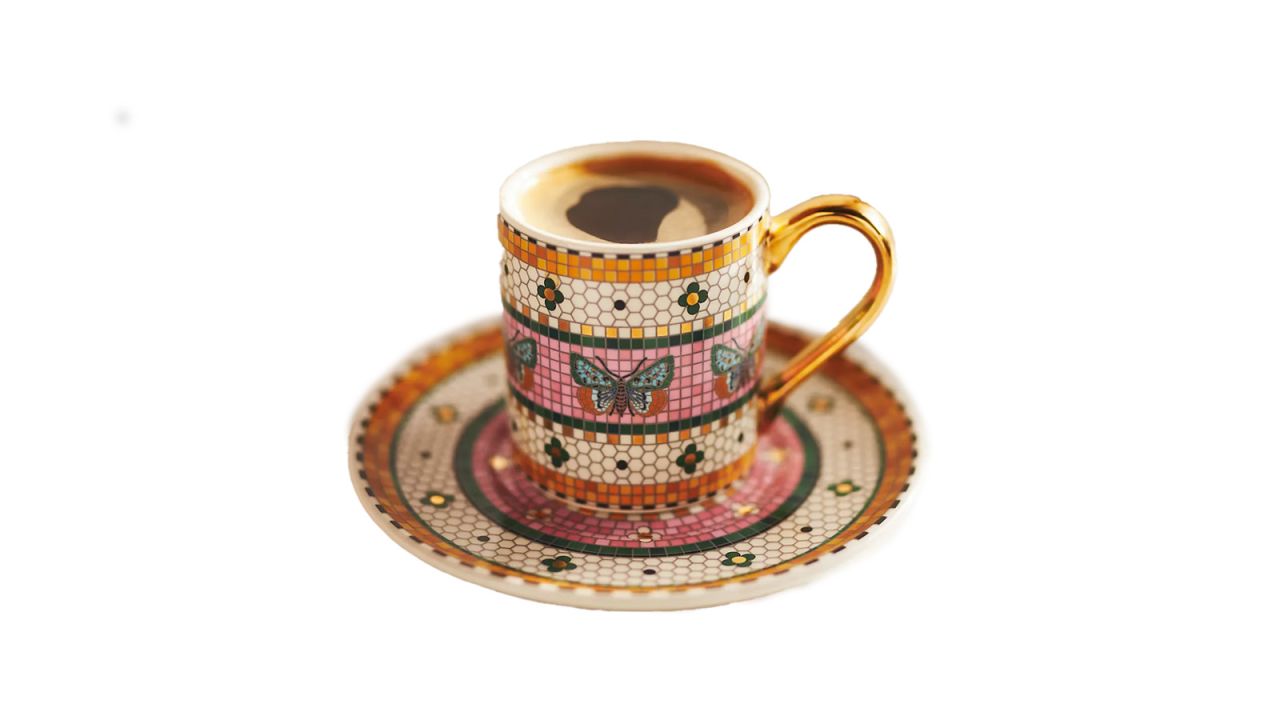 Anthropologie Bistro Garden Tile Espresso Cup & Saucer.jpg