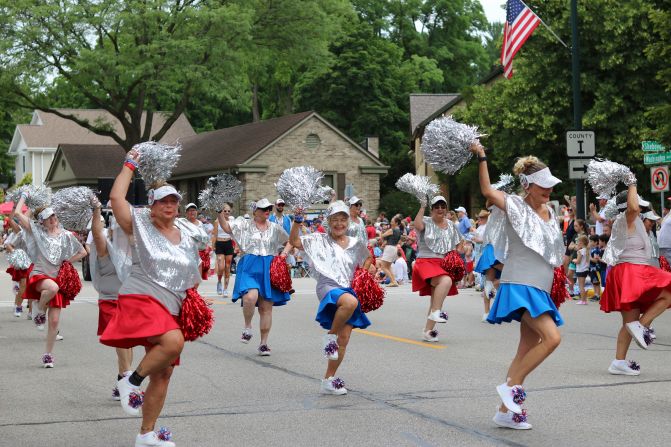 The Milwaukee Dancing Grannies perform at Cedarburg's Fourth of July Parade.