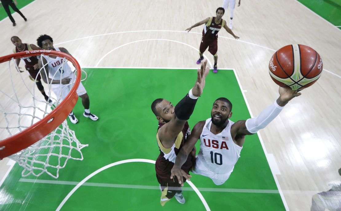 Kyrie Irving was part of the US team which won gold at the 2016 Olympics in Rio de Janeiro.