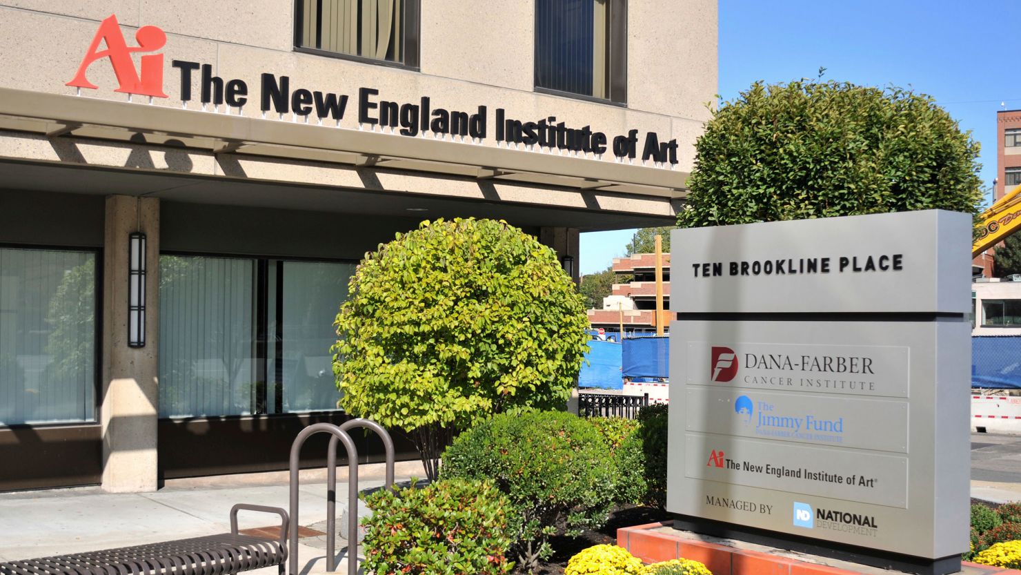 This October 3, 2016, photo shows The New England Institute of Art in Brookline, Massachusetts.