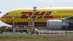 A DHL cargo plane at Richmond International Airport in Sandston, Virginia, seen in April 2017.