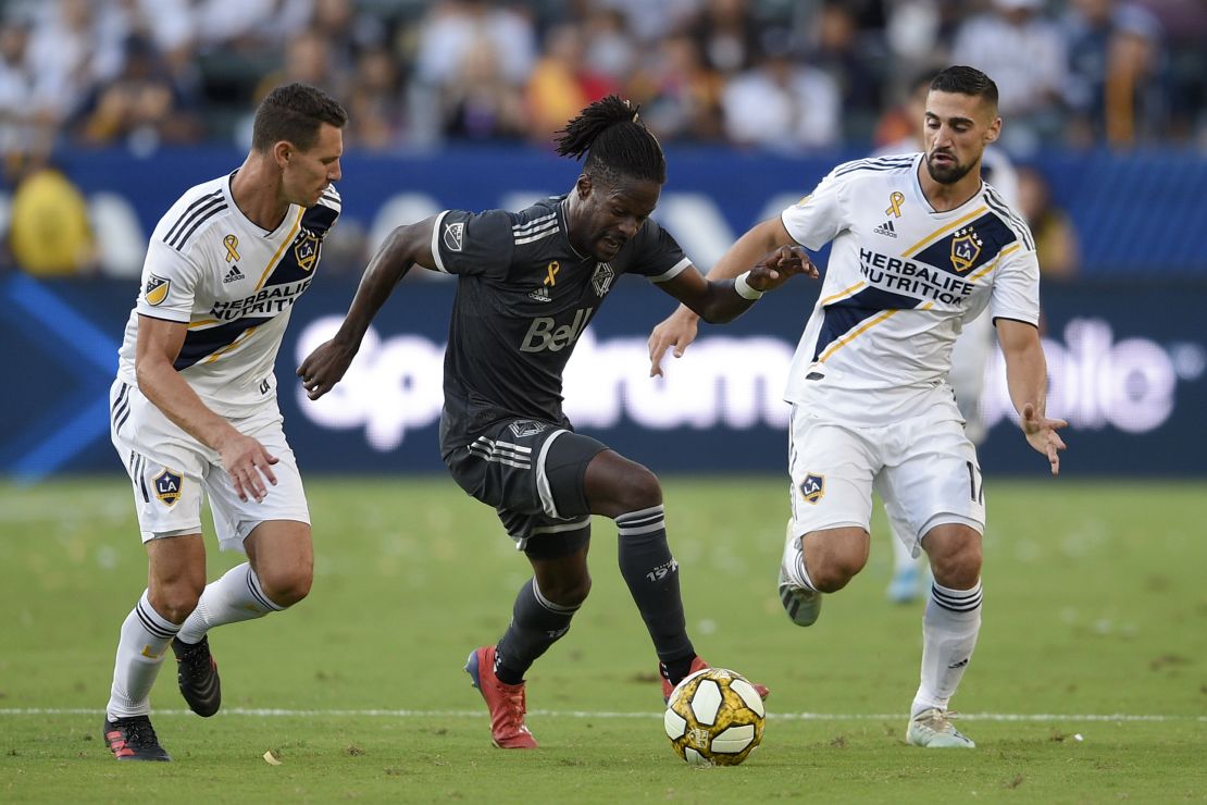 Ricketts controls the ball in a 2019 match against LA Galaxy.