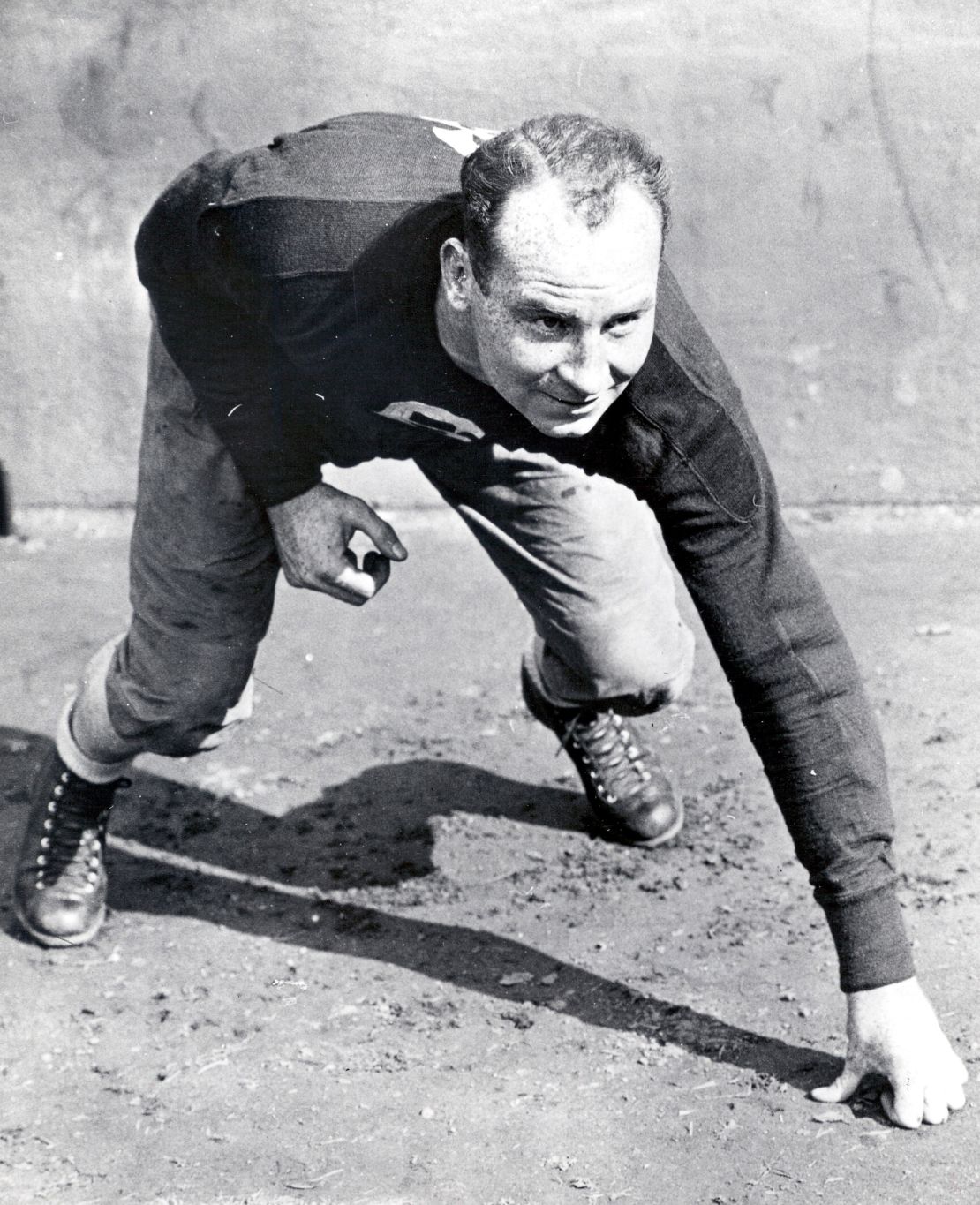 An undated photo shows Ray Flaherty in action.