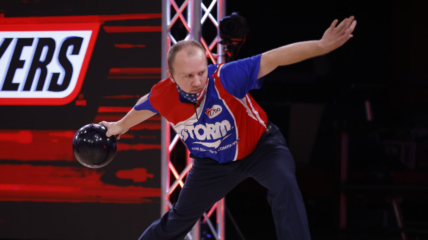 Brandon Novak bowls in the East Regional Finals at Bowlero Lanes on January 25, 2021.